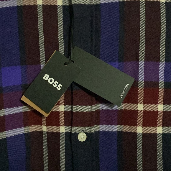 BOSS Men’s Regular Fit Plaid Shirt Size XXL NWT - Picture 5 of 7